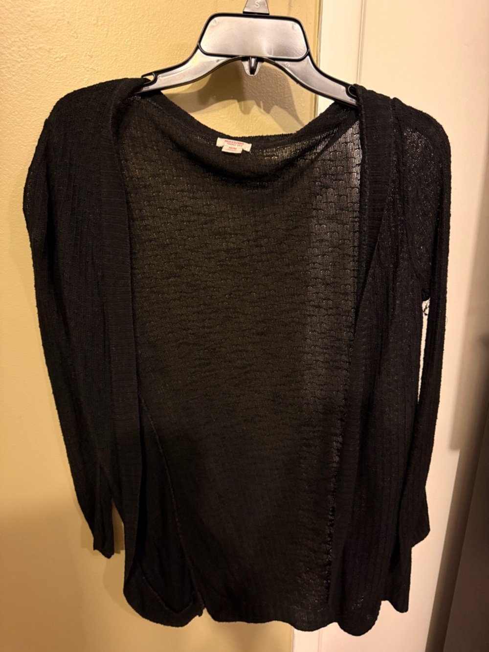 Mossimo Supply Co. Black Open-Front Lightweight Cardigan